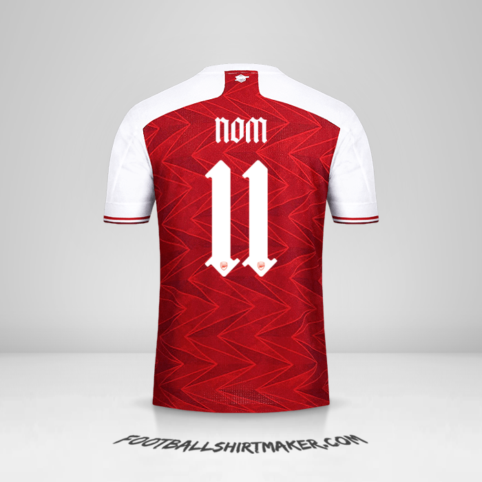 Maillot Arsenal Cup 2020/21 -  nom - 11