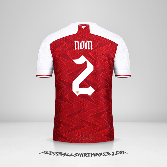 Maillot Arsenal Cup 2020/21 -  nom - 2
