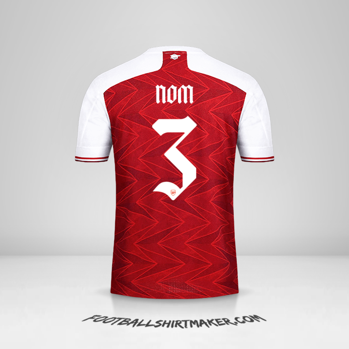 Maillot Arsenal Cup 2020/21 -  nom - 3