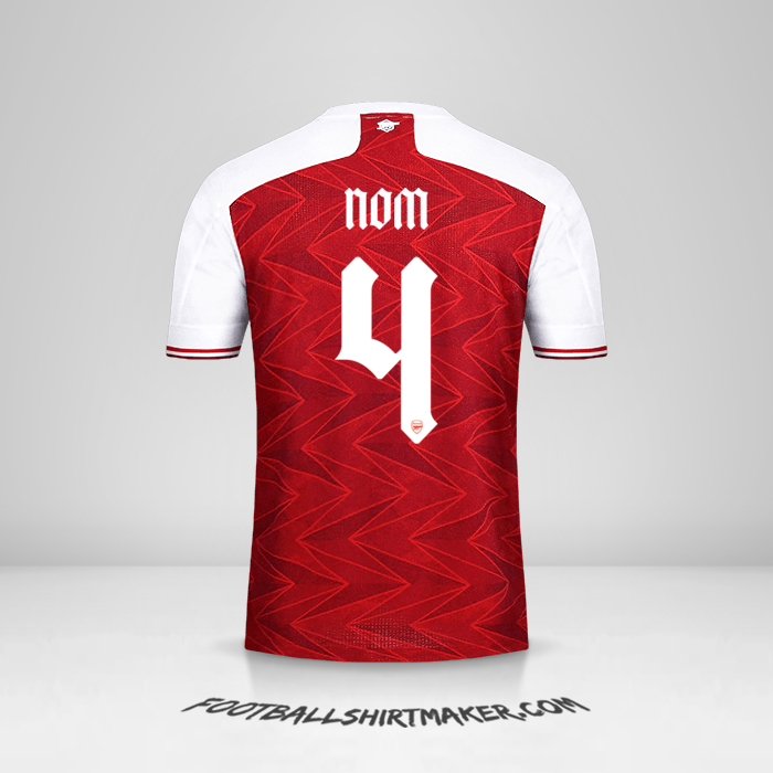 Maillot Arsenal Cup 2020/21 -  nom - 4