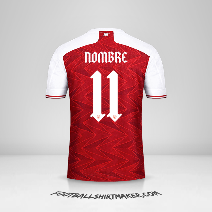 Jersey Arsenal Cup 2020/21 -  nombre - 11