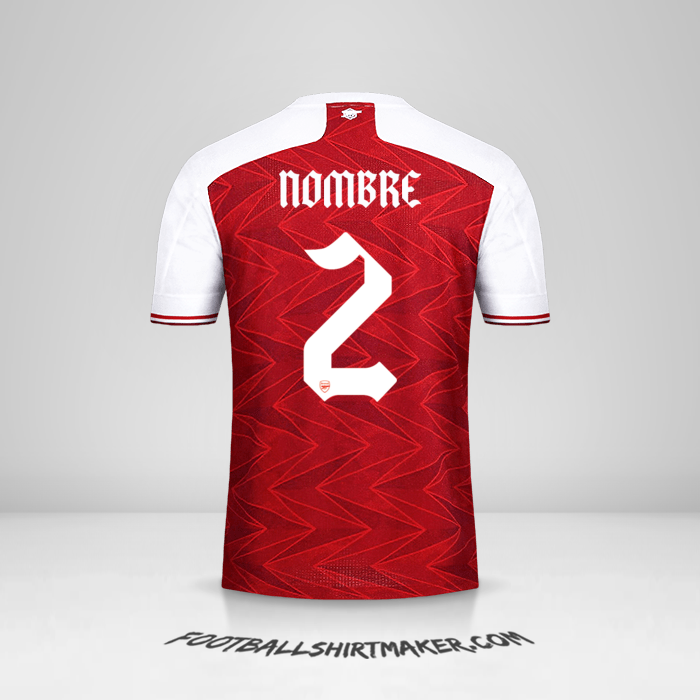 Jersey Arsenal Cup 2020/21 -  nombre - 2