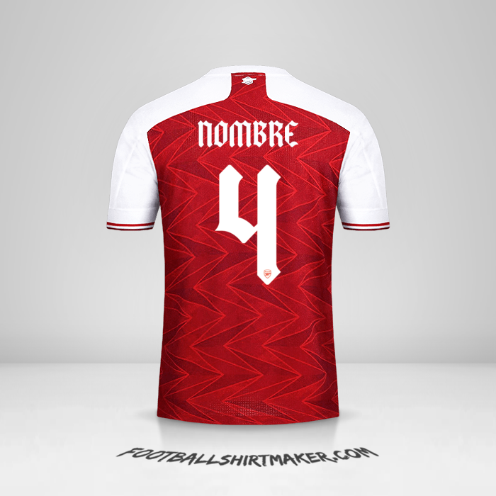 Camiseta Arsenal Cup 2020/21 -  nombre - 4