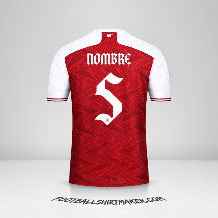 Jersey Arsenal Cup 2020/21 -  nombre - 5