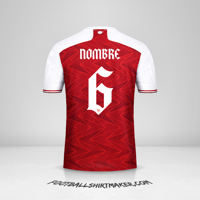 Jersey Arsenal Cup 2020/21 -  nombre - 6