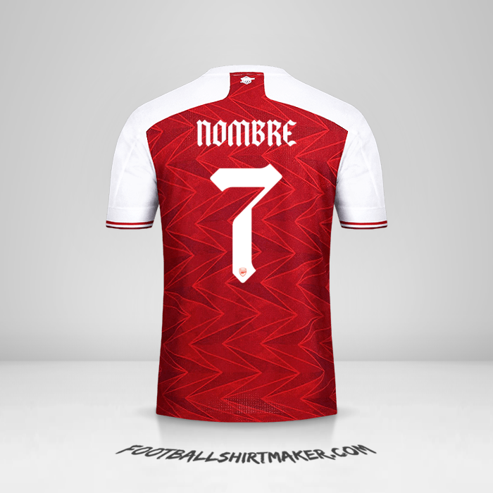 Jersey Arsenal Cup 2020/21 -  nombre - 7
