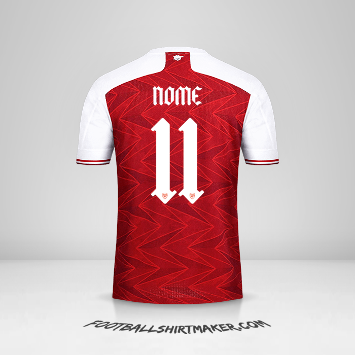 Camisa Arsenal Cup 2020/21 -  nome - 11