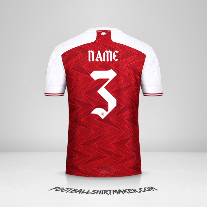Jersey Arsenal Cup 2020/21 -  name - 3