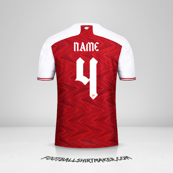 Jersey Arsenal Cup 2020/21 -  name - 4