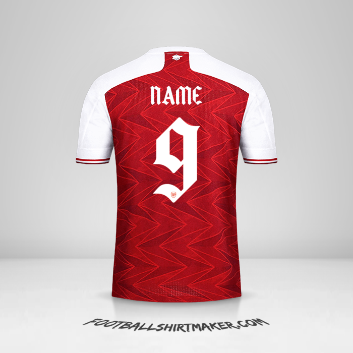 Jersey Arsenal Cup 2020/21 -  name - 9