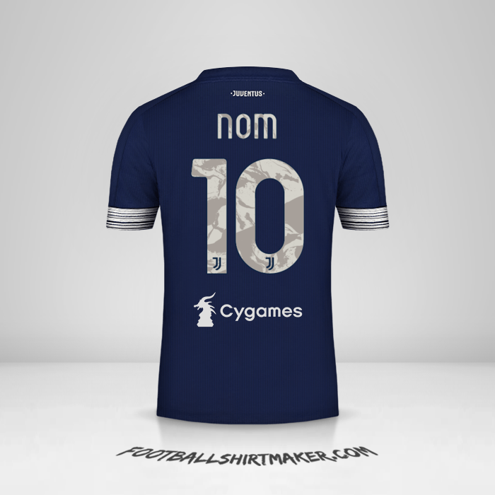 Maillot Juventus FC 2020/21 Extérieur -  nom - 10