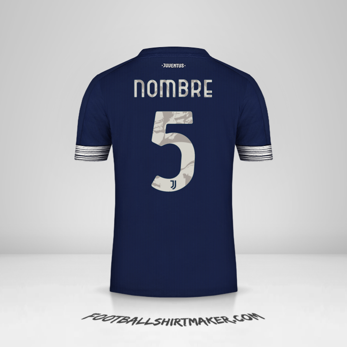Jersey Juventus FC Cup 2020/21 Visita -  nombre - 5