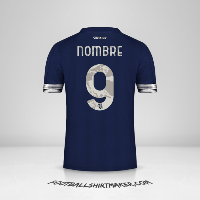 Jersey Juventus FC Cup 2020/21 Visita -  nombre - 9