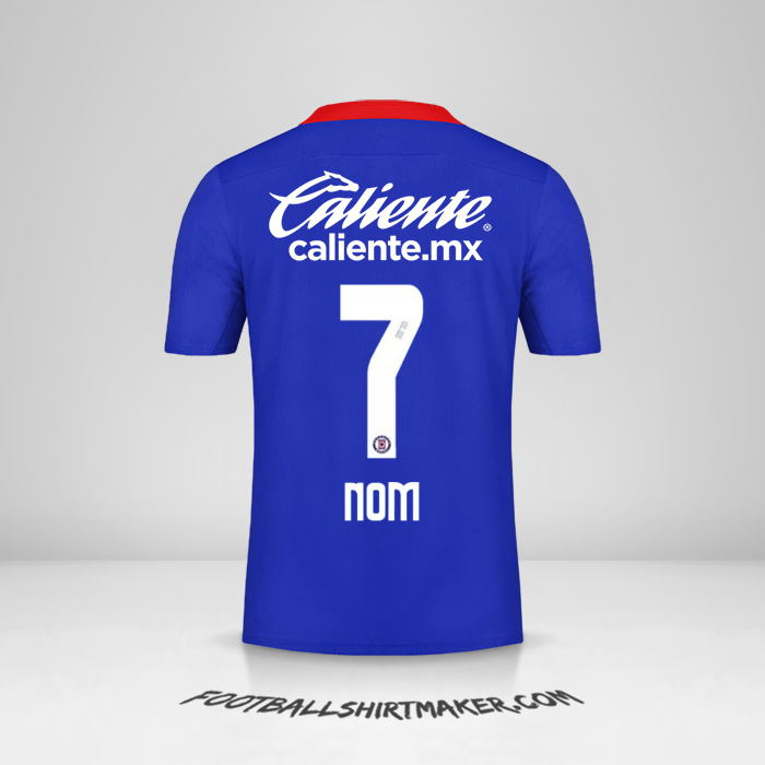 Maillot Cruz Azul 2020/21 -  nom - 7