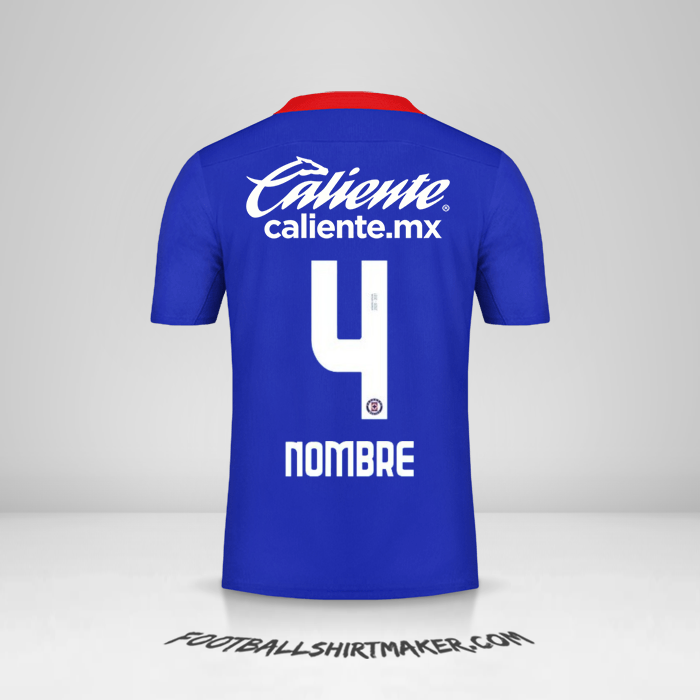 Jersey Cruz Azul 2020/21 -  nombre - 4