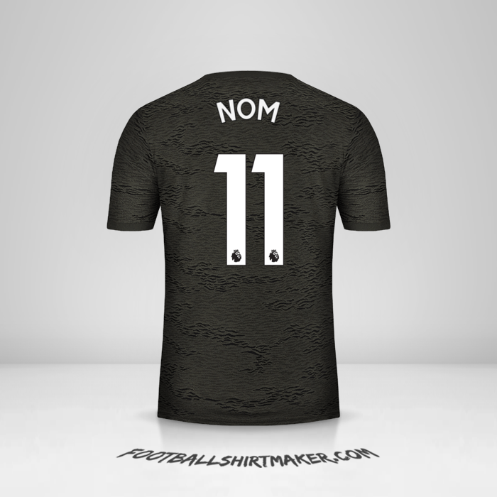 Maillot Manchester United 2020/21 Extérieur -  nom - 11