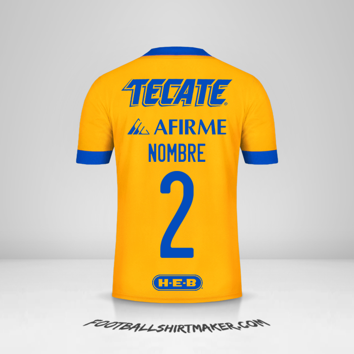 Camiseta Tigres UANL 2020/21 -  nombre - 2
