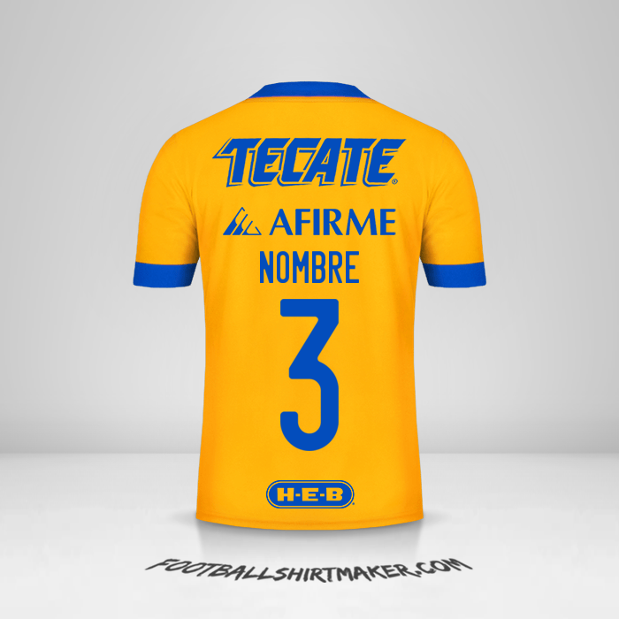Jersey Tigres UANL 2020/21 -  nombre - 3