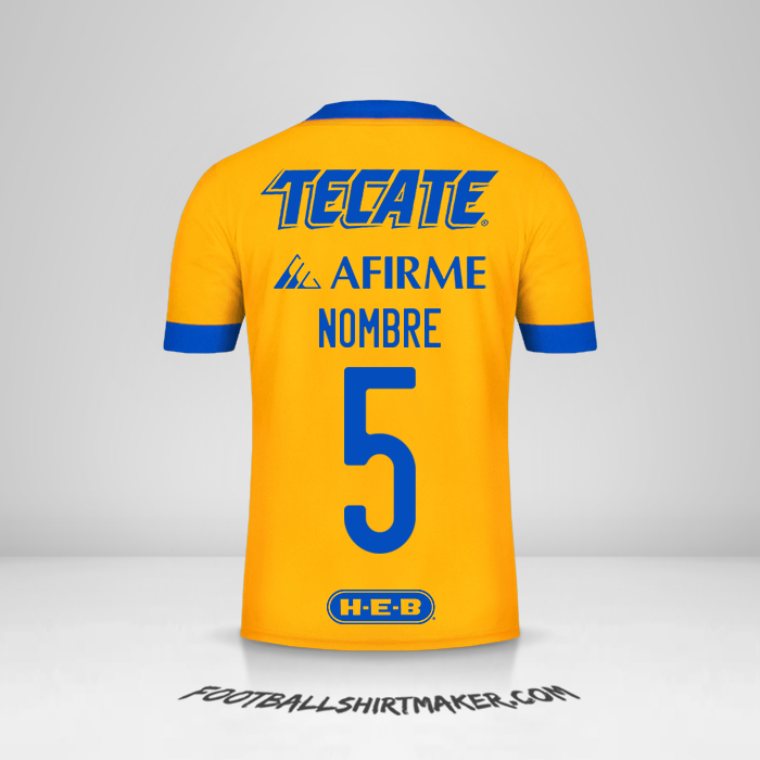 Camiseta Tigres UANL 2020/21 -  nombre - 5