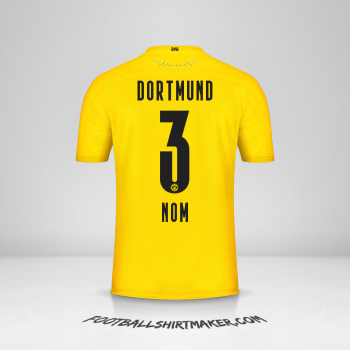Maillot Borussia Dortmund 2020/21 -  nom - 3