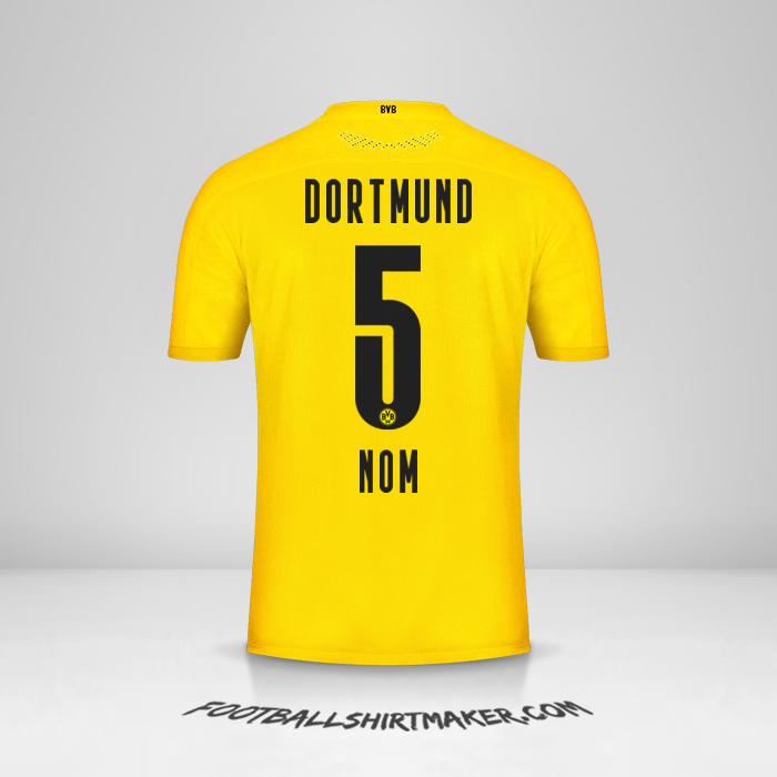 Maillot Borussia Dortmund 2020/21 -  nom - 5