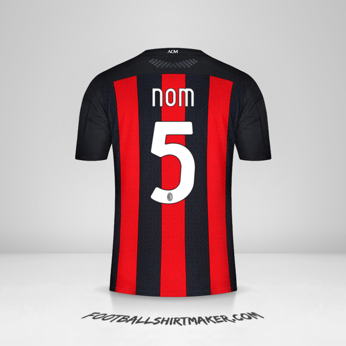 Maillot AC Milan 2020/21 -  nom - 5