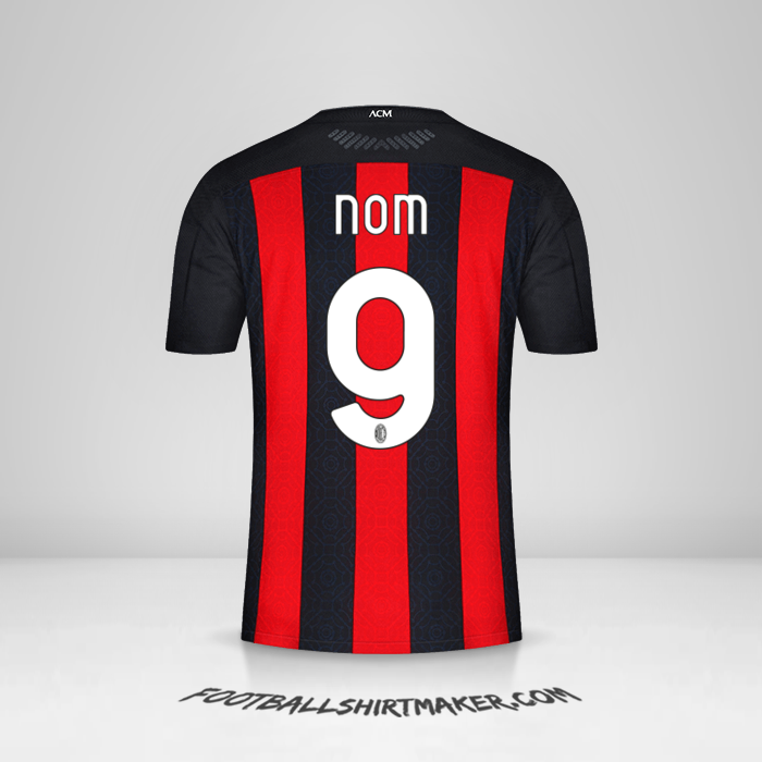 Maillot AC Milan 2020/21 -  nom - 9