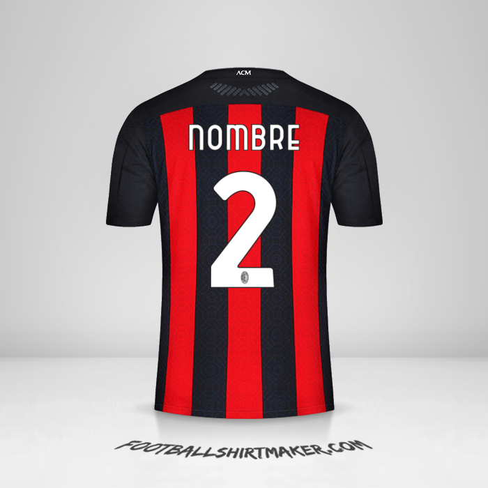 Jersey AC Milan 2020/21 -  nombre - 2