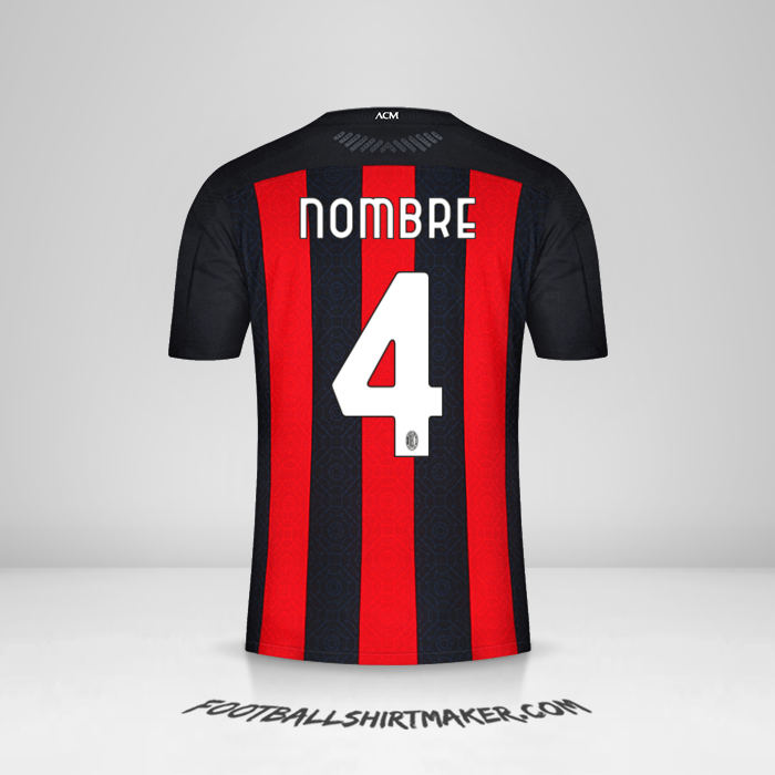 Jersey AC Milan 2020/21 -  nombre - 4