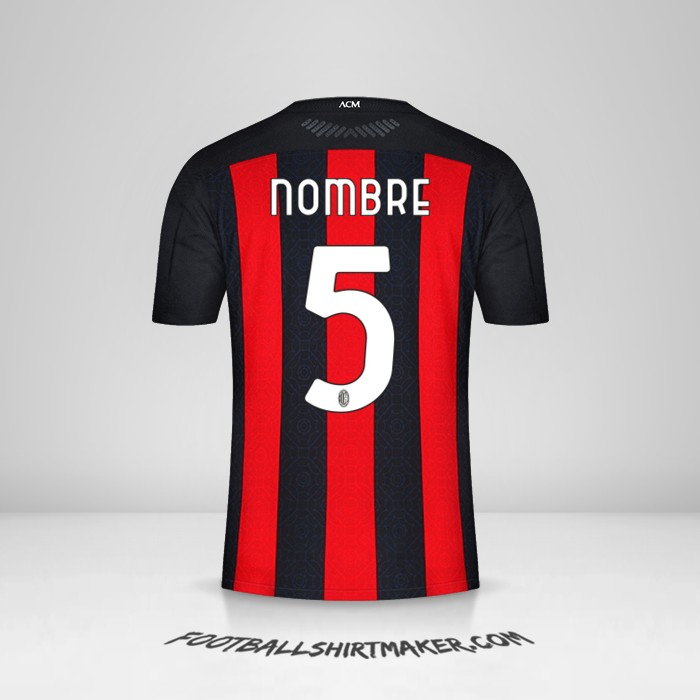 Jersey AC Milan 2020/21 -  nombre - 5
