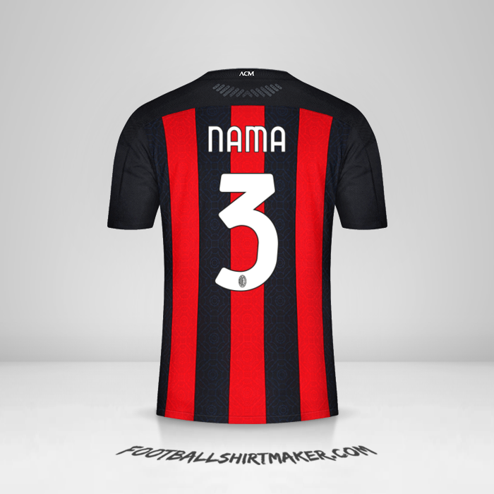 Jersey AC Milan 2020/21 -  nama - 3