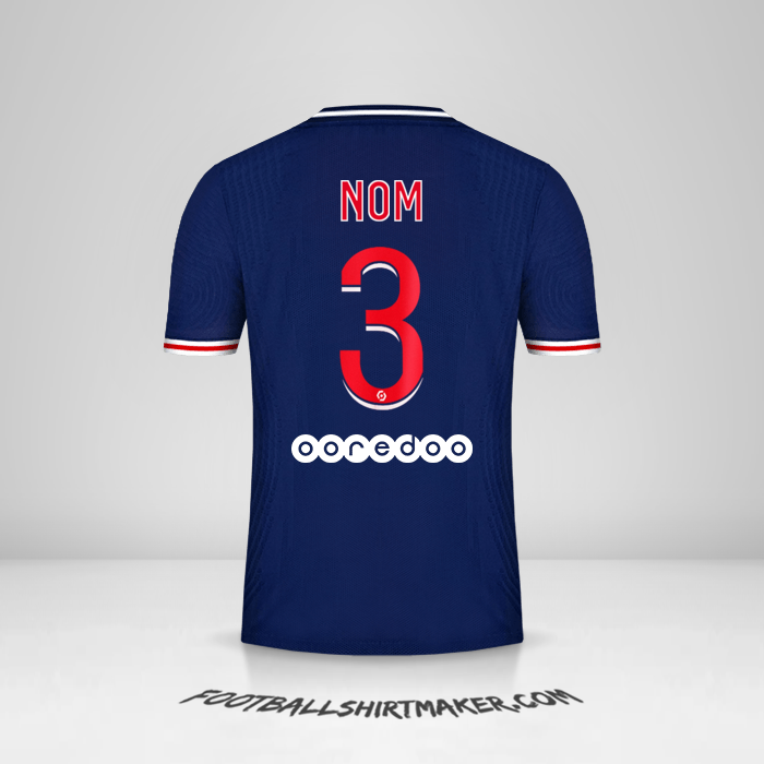 Maillot Paris Saint Germain 2020/21 -  nom - 3