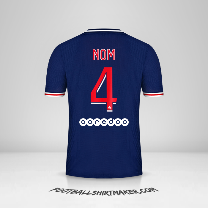 Maillot Paris Saint Germain 2020/21 -  nom - 4