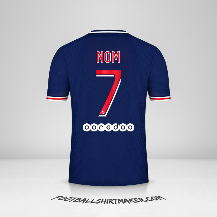 Maillot Paris Saint Germain 2020/21 -  nom - 7