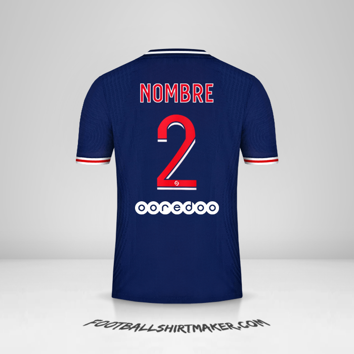 Jersey Paris Saint Germain 2020/21 -  nombre - 2