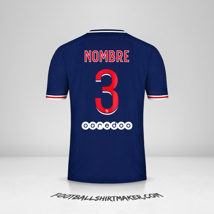 Jersey Paris Saint Germain 2020/21 -  nombre - 3