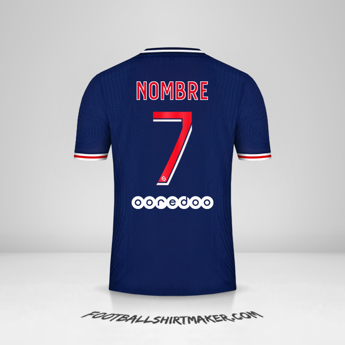 Camiseta Paris Saint Germain 2020/21 -  nombre - 7