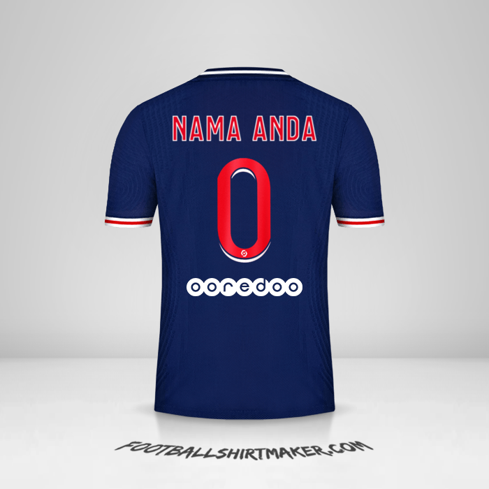 Jersey Paris Saint Germain 2020/21 -  nama anda - 0