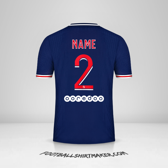Jersey Paris Saint Germain 2020/21 -  name - 2