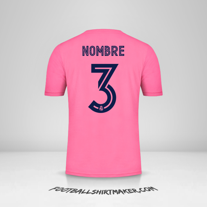 Jersey Real Madrid CF Cup 2020/21 Visita -  nombre - 3