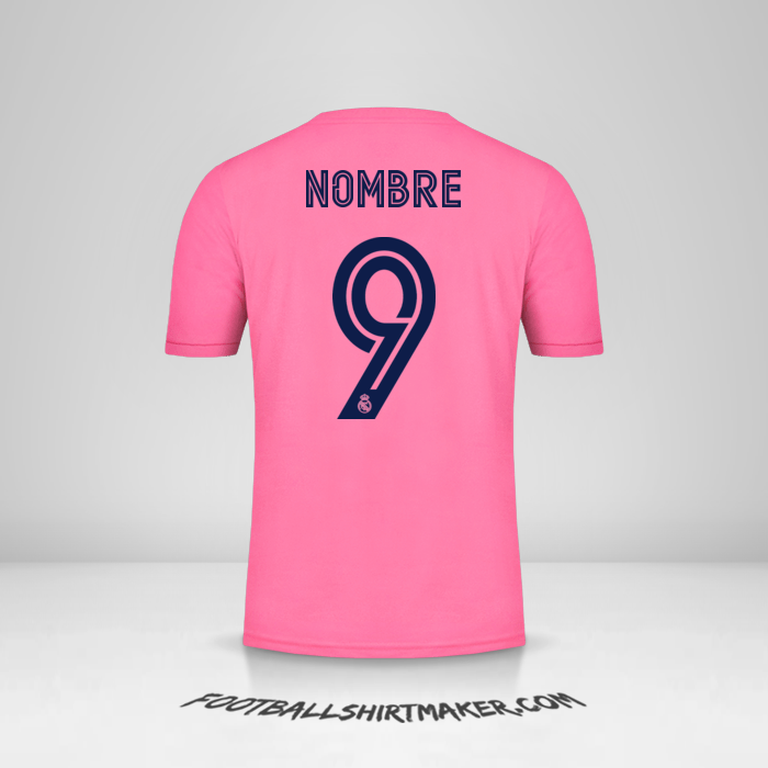 Jersey Real Madrid CF Cup 2020/21 Visita -  nombre - 9