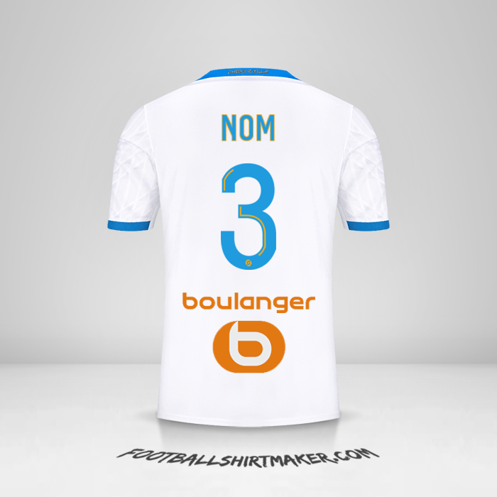 Maillot Olympique de Marseille 2020/21 -  nom - 3