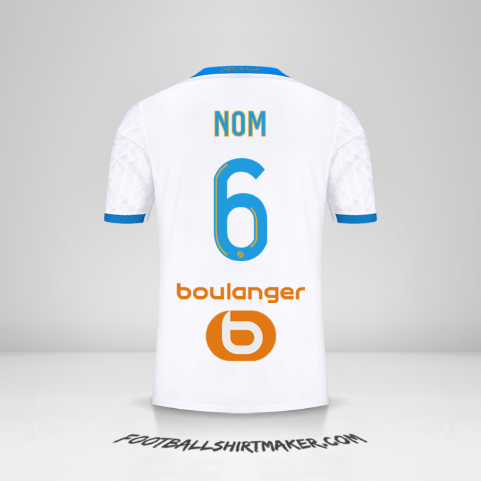 Maillot Olympique de Marseille 2020/21 -  nom - 6