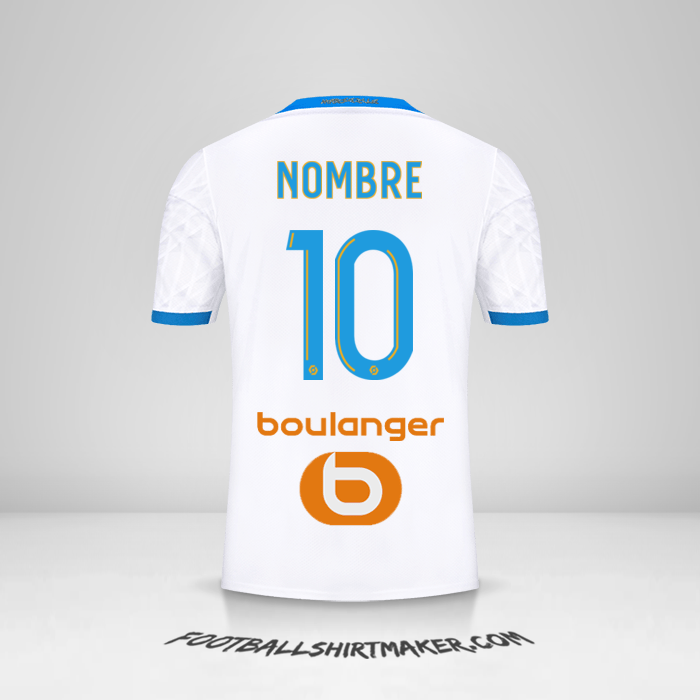 Jersey Olympique de Marseille 2020/21 -  nombre - 10
