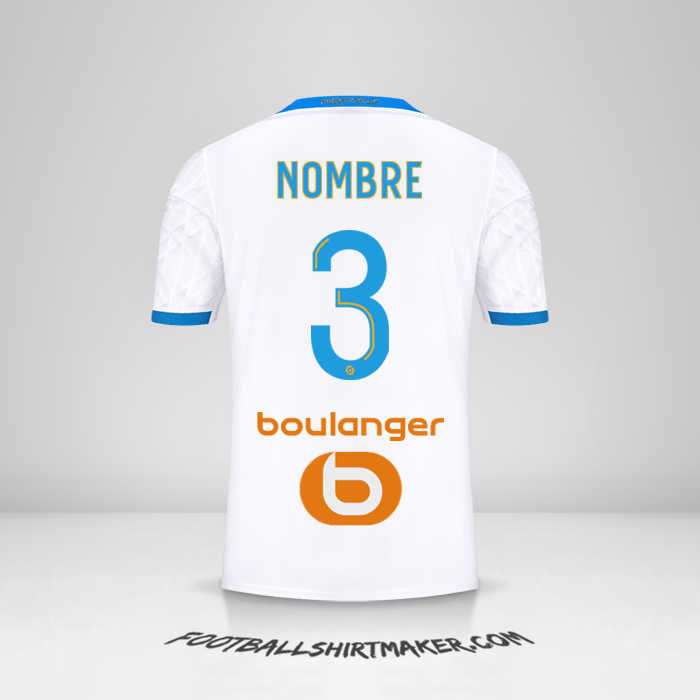 Camiseta Olympique de Marseille 2020/21 -  nombre - 3