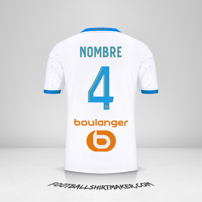 Jersey Olympique de Marseille 2020/21 -  nombre - 4