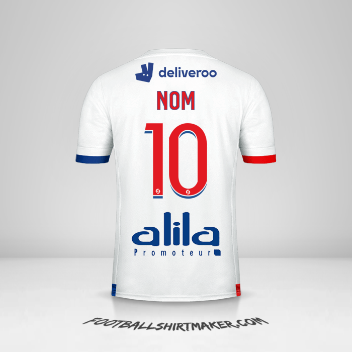 Maillot Olympique Lyon 2020/21 -  nom - 10