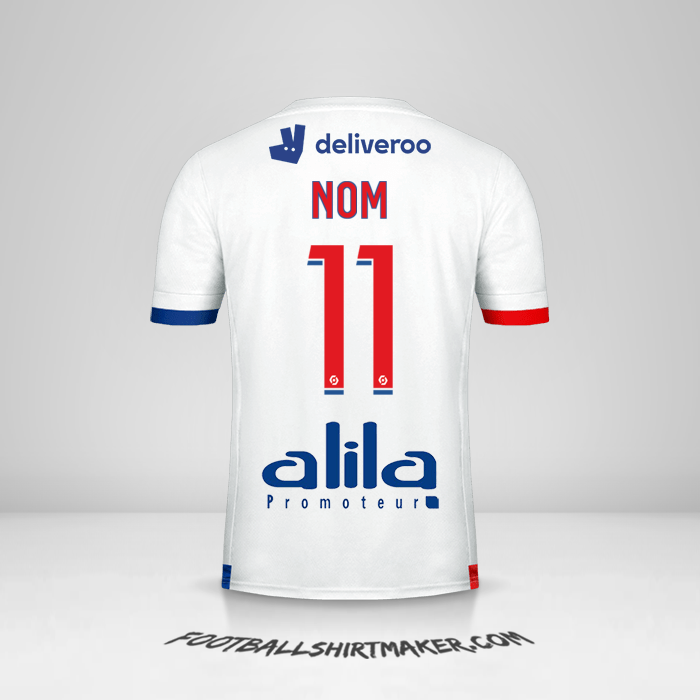 Maillot Olympique Lyon 2020/21 -  nom - 11