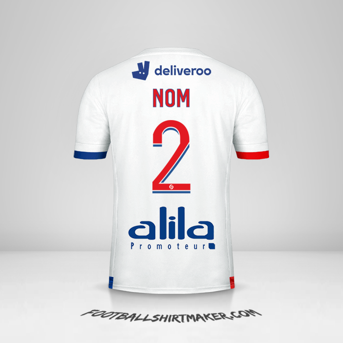 Maillot Olympique Lyon 2020/21 -  nom - 2