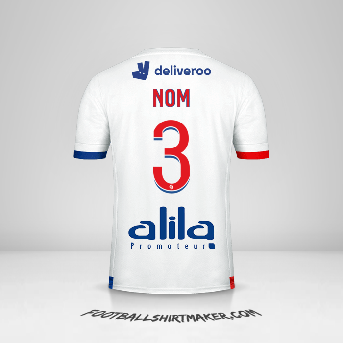 Maillot Olympique Lyon 2020/21 -  nom - 3